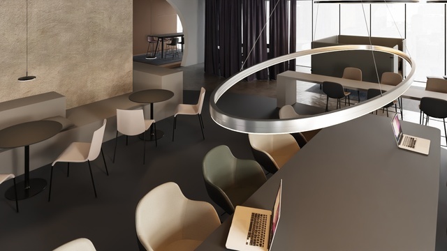 SATTLER ring luminaire in digital pCon space planning