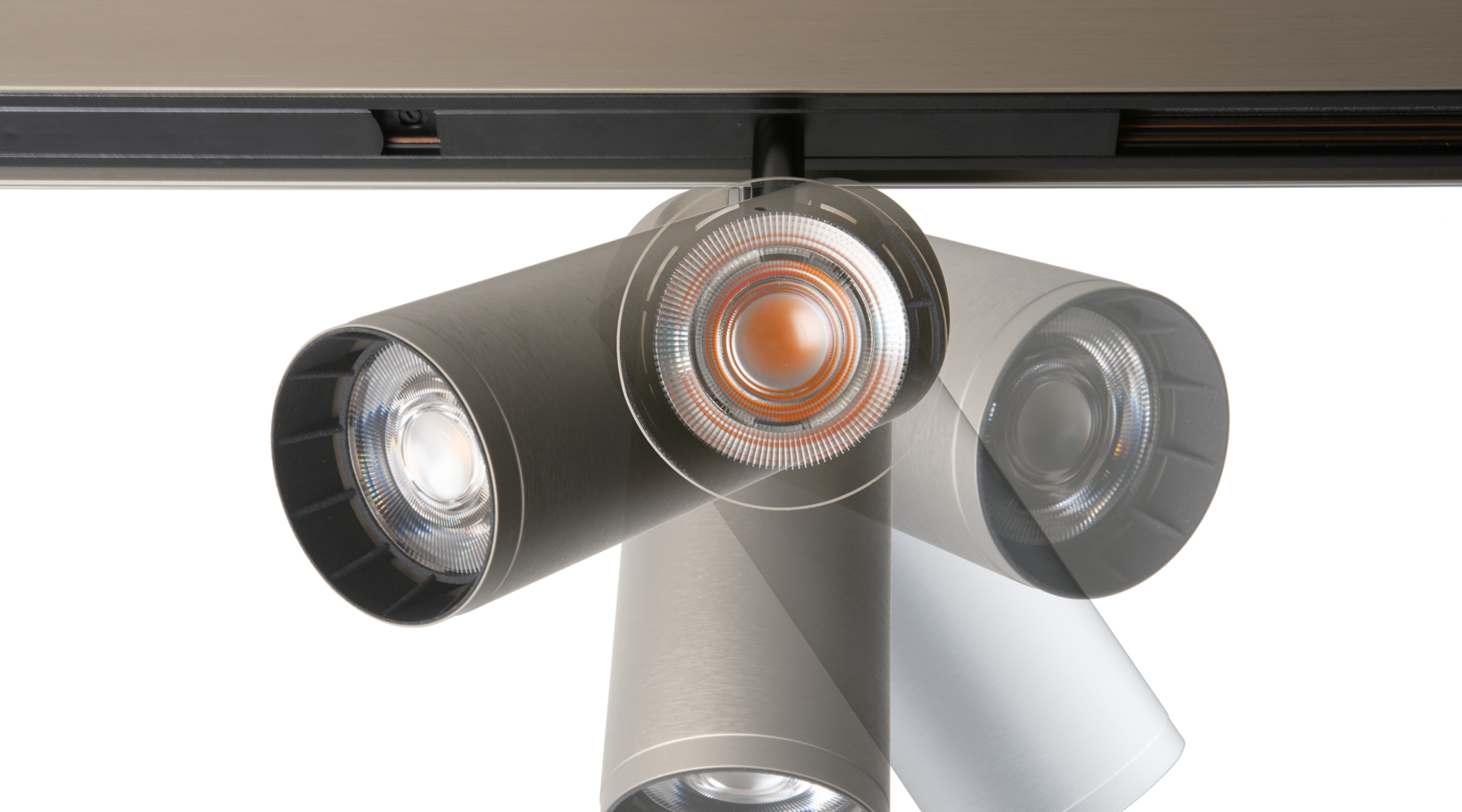 EVOLUTION SPOT M | Cylindrical, movable ceiling spotlight by SATTLER