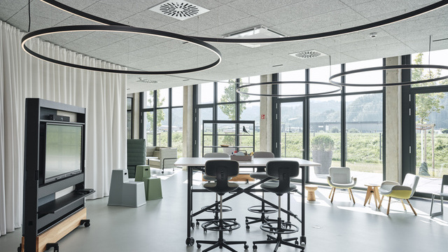 Flexibler Arbeitsbereich bei Streit mit Sattlers Doppio Direkt/Indirekt Leuchten. | ©  Christoph-Duepper
