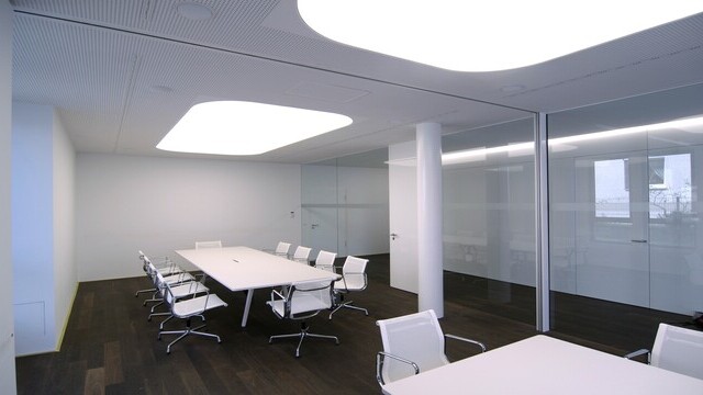 Seminar room Holy Metzingen with acoustically effective light ceiling
