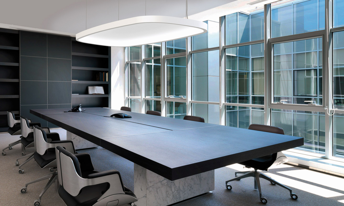 SOFT SQUARE LIGHT + ACOUSTIC meeting room